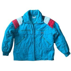 VTG Marilena Jacket Retro Winter Sports Snow Blue Size: 42